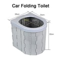 thumbnail image 3 of Portable camping toilet with lid waterproof compact grey for rv tent, 3 of 3