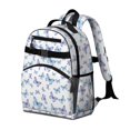 thumbnail image 2 of Light Blue Butterfly Purple Pattern Cute School Backpack Bag for School with Padded Back and Adjustable Shoulder Straps 15.25"x11.5"x5.25", 2 of 5