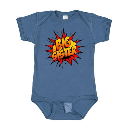 

Inktastic Big Sister Super Hero Gift Baby Girl Bodysuit