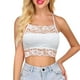 thumbnail image 1 of Top corto de encaje de color liso para mujer - Camisola con tirantes ajustables - Chaleco sexy informal, tejido de encaje - S-XXXL, 1 of 5