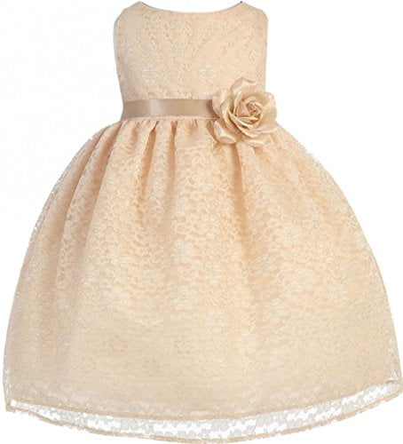 champagne infant dress