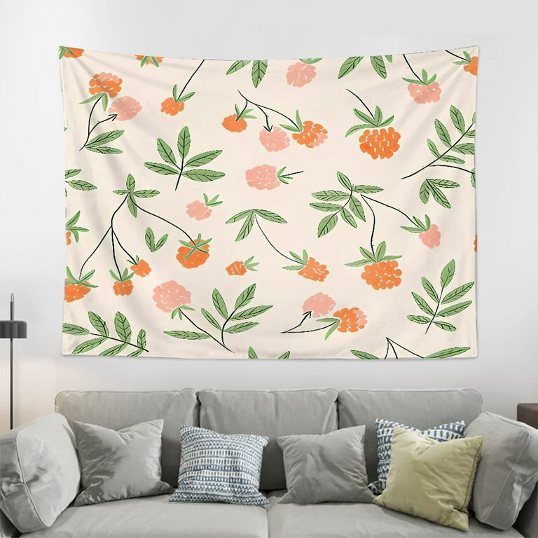 Century Floral Black European Wall Tapestry