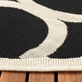 thumbnail image 5 of Safavieh Courtyard Becky Geometric Indoor/Outdoor Area Rug, Black/Beige, 7'10" x 7'10" Round, 5 of 11