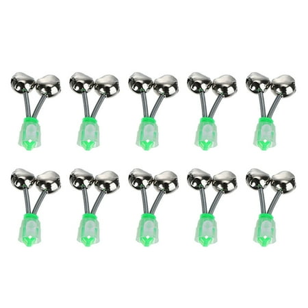 

Hemoton Fishing Rod Alarm Bells Bait Bell Alarms Clips Bite Accessories Led Indicator Alert Fish Ring Pole Carp Night Lights