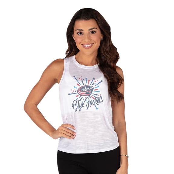 Women's Concepts Sport White Columbus Blue Jackets Infuse Knit Tank Top