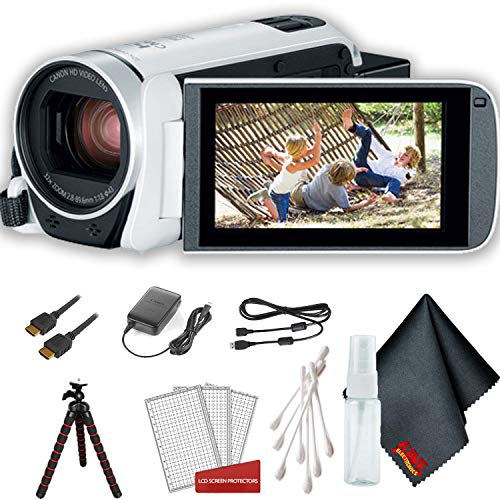 Canon?VIXIA HF R800 Camcorder (White) Basic Accessory Bundle Canon