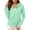 Green women zip up jacket a1, variant on Women Fall Winter Hooded Zip Up Jacket Slim Fit Casual Basic Workout Sport Coat Activewear Outerwear with Pockets, Gray L