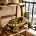 thumbnail image 6 of YYDENG Coastal Resin Turtle Planter Figurine with Whimsical Greenery Design for Desk Shelf Display - A Unique and Playful Home Decor Accent, 6 of 7