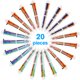 thumbnail image 5 of Bolígrafos multicolores de 20 piezas, 6 colores en uno, bolígrafos retráctiles de 0,5mm, bolígrafos de colores arcoíris para suministros escolares de oficina, 5 of 5