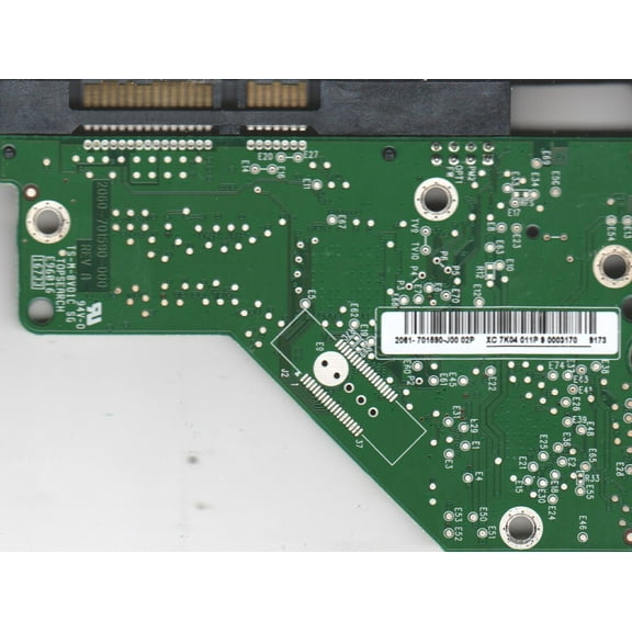 WD10EVDS-63N5B1, 2061-701590-J00 02P, WD SATA 3.5 PCB