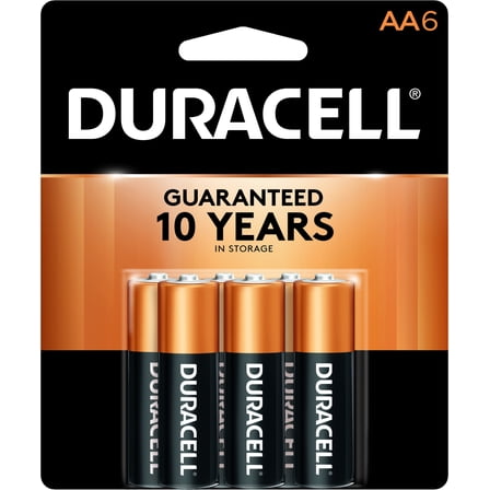 Duracell® Coppertop AA Alkaline Batteries, Pack Of 6