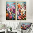 thumbnail image 1 of Designart "Mountain Spring Celebration of Wildflowers III" Wildflowers Framed Wall Art Set Of 2 - Traditional Pink Gallery Wall Frame Set For Home Decor, 1 of 6