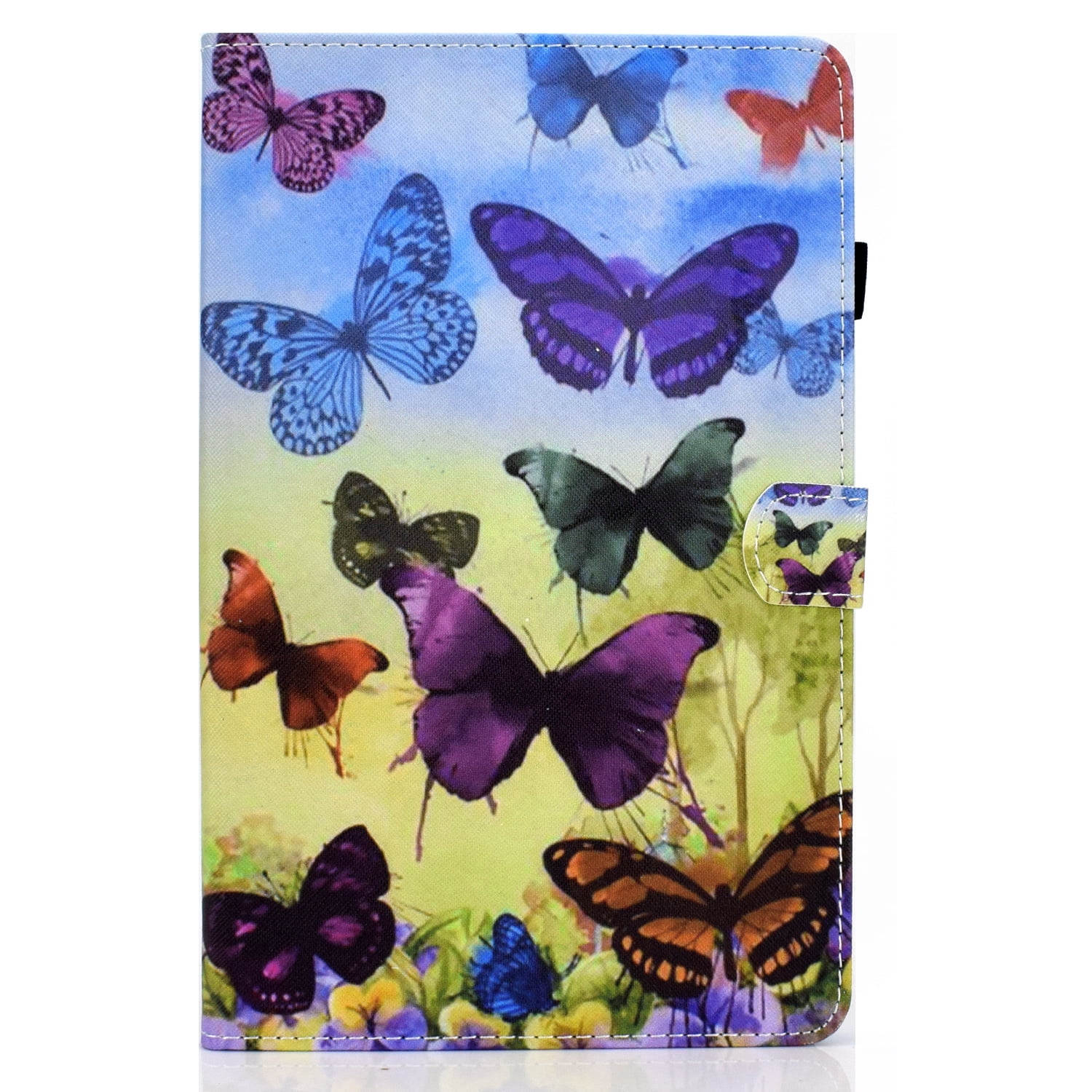 Dteck for iPad 10th Generation 10.9 Inch 2022, Cute Pattern PU Leather Folio Case Flip Stand Cover with Card Slots Pencil Holder for Apple iPad 10th Gen, Butterfly