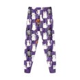 thumbnail image 6 of GCETTIC Cotton Girls Pajamas Girls Pajama Outfit Lightweight Cotton Long Sleeve Top Casual Rest Wear Purple,8-9 Years, 6 of 9