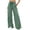 Green, variant on Abomasnow Women's Striped Pants Elastic High Waist Drawstring Wide Leg Pants Work Casual Beach Vacayion Y2K Baggy Trousers with Pockets