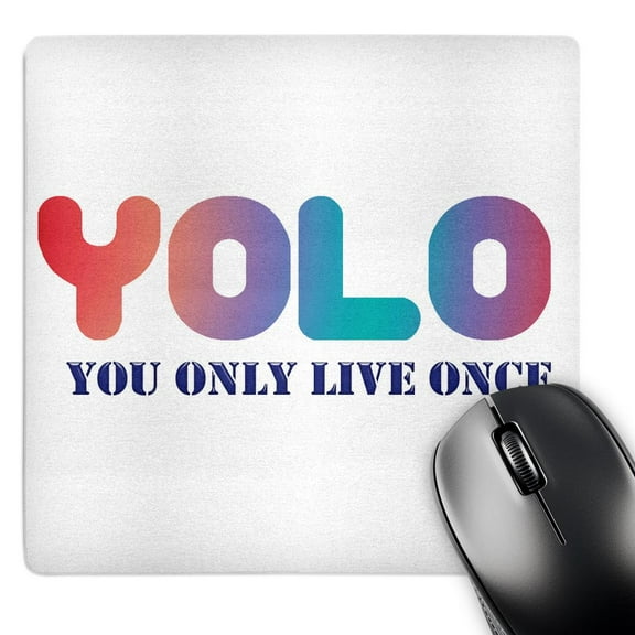 3dRose, YOLO You Only Live Once In Colorful Effects, MousePad