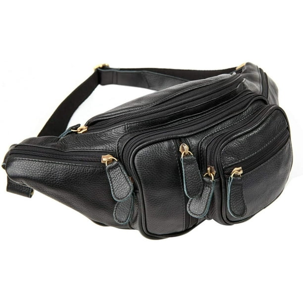 Large leather fanny pack deals