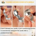 thumbnail image 2 of Candle Snuffer, 8 Pcs Automatic Candle Wick Snuffer Stopper, Automatic Swedish Candle Extinguisher Ring, Automatic Candle Extinguishers with Storage Box for Candle Lovers (Silver), 2 of 13