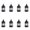 A001-8PCs, variant on 8PCs Lanterns for Ramadan, Small Decorative Lantern with Flickering LED Candle for Wedding, Moroccan Lantern for Table Centerpiece, Christmas Halloween Holiday Daily Decorations