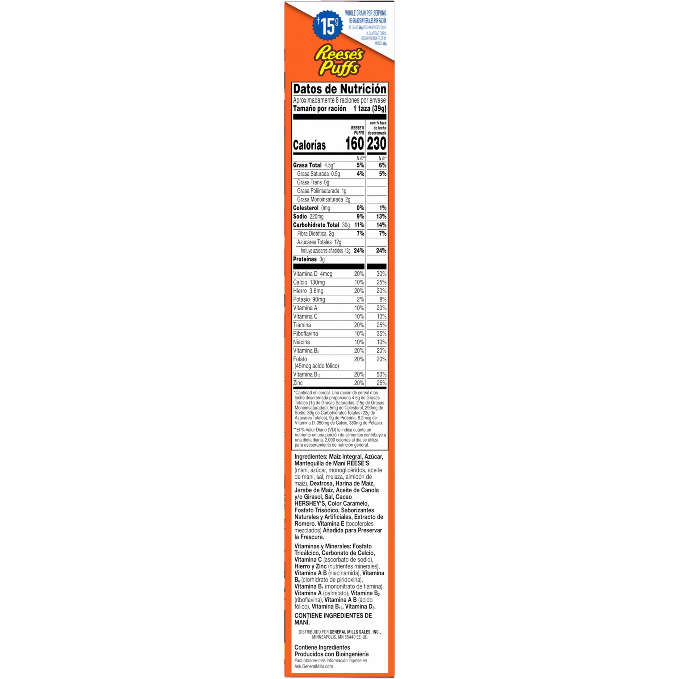 REESE'S PUFFS Whole Grain Chocolatey Peanut Butter Breakfast Cereal (11.5 oz)