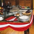 thumbnail image 3 of Beistle Pack of 6 Red and White Striped Circus Themed Fabric Bunting Hanging Decorations 70", 3 of 6