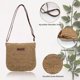 thumbnail image 4 of Stråväska för Kvinnor, Liten Crossbody-väska för Sommarstranden med Dragkedja och Justerbar Axelrem, Bohovävd Handgjord Axelväska (Khaki), 4 of 5