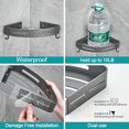 thumbnail image 2 of Estante de ducha de esquina Hoomtaook, 2 niveles, sin perforaciones, baño, 2 of 7