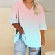 thumbnail image 1 of Heisall Womens Tshirts 3/4 Sleeve V-Neck Plus Size Loose Casual Print Daily Wear Fashion, 1 of 5
