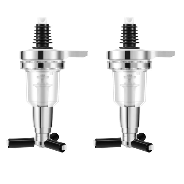 2 boquillas de repuesto para dispensador de chupitos de pared de 45 ml/1,5 oz para portabotellas de licor giratorio
