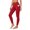 Red, variant on Xinsrenus Women's High Waist Stretchy Capri Yoga Leggings Wide Elastic Waistband Pants Workout Outdoor Casual Bottoms