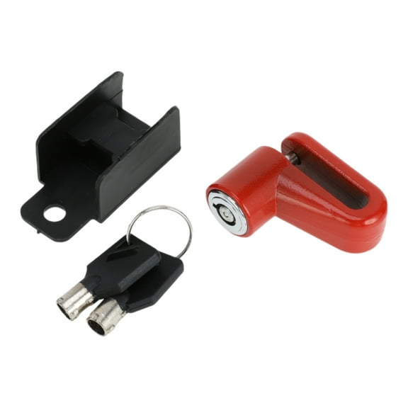 Unique Bargains Bicycle Lock Portable Ring Cable Anti-Theft Bike Lock Motorcycle Wheel Disk Lock Aluminum Alloy Red 1 Pc