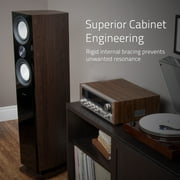 Fluance Reference High Performance 3-Way Floorstanding Loudspeakers with Down-firing 8 Subwoofers for 2-Channel Stereo Listening or Home Theater System - Black Ash/Pair (XL8F)
