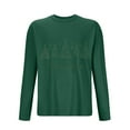 thumbnail image 3 of Mens Crew Neck Tops Long Sleeve Solid Color Lounge Shirts for Men Fall Fashion Casual Loose Pullover Blouses (Army Green 3XL), 3 of 3