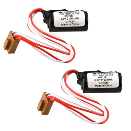 2pc 3.6V 2100mAh Omron C20 C20P C20PF C28P C28PF C40P C40PF C50K Backup Battery