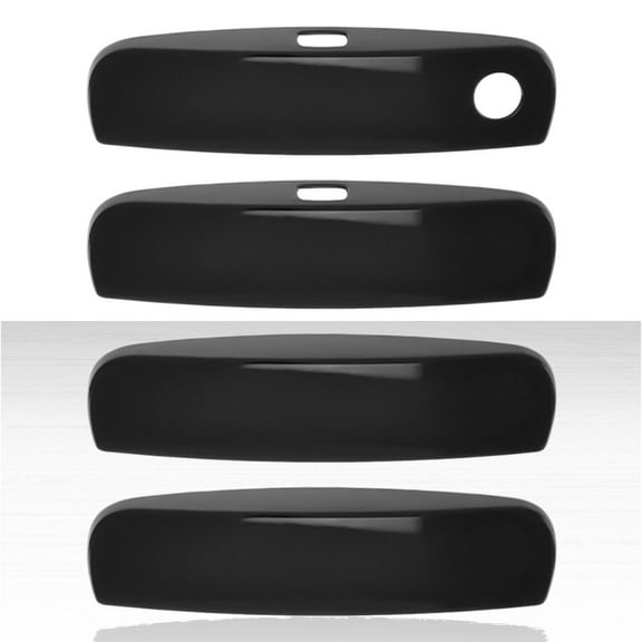 Set of 4 Door Handle Covers for 2011-19 Dodge Charger - Gloss Black w/Smart Key