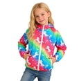 thumbnail image 4 of Kiijoy Girls Rain Jacket Lightweight Hooded Windbreaker Zip-Up Outerwear Coat, 9-10 Years, 4 of 5