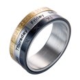 thumbnail image 1 of Stainless Steel Rotating Ring Roman men ring Numerals Three Colors Year Month Day Calendar Men Jewelry, 1 of 7