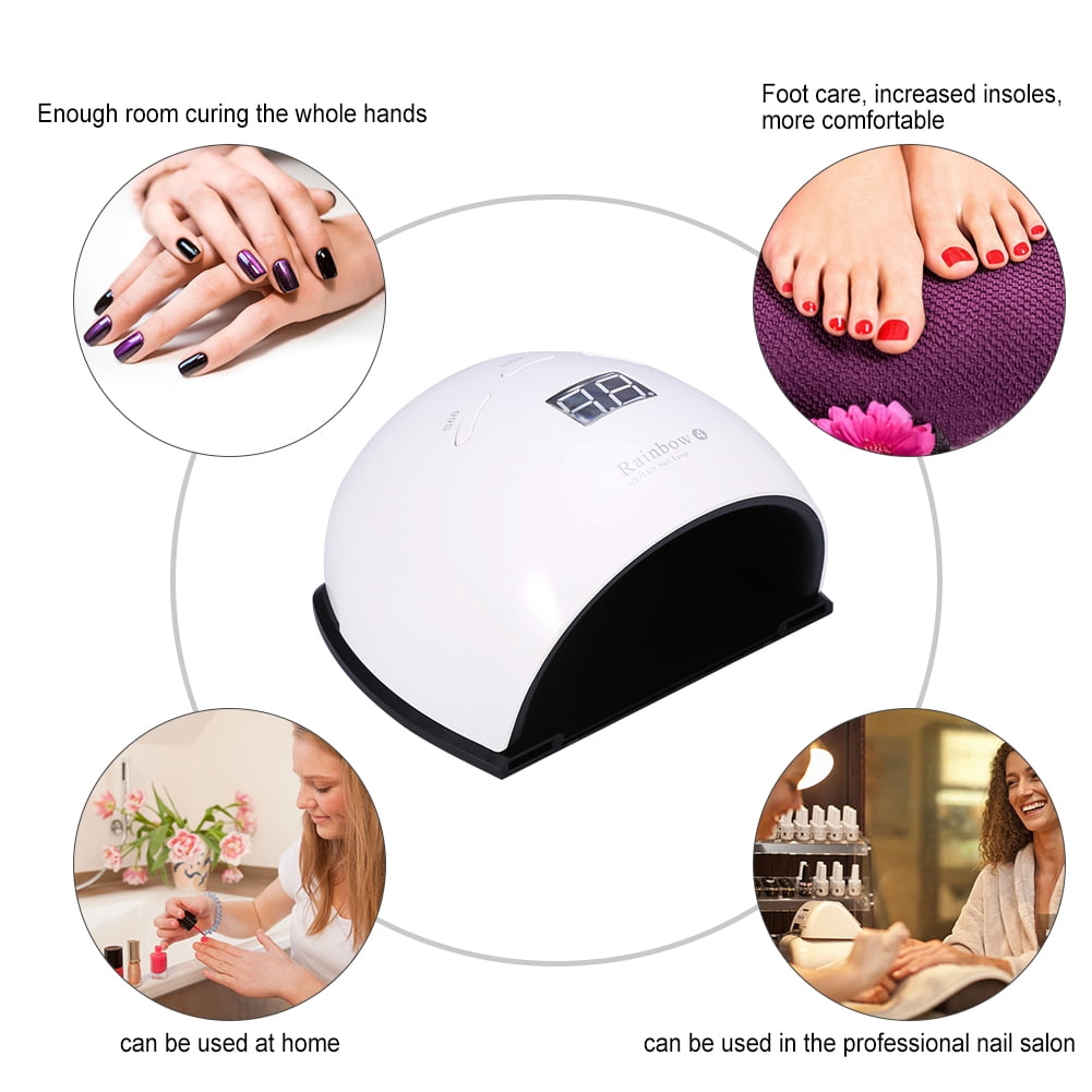 WALFRONT UV LED Nail Lamp Nail Dryer for Nail Gel Polish Curing with Smart Sensor Manicure Pedicure Tool, Slipper Shape Nail Dryer Lamp, Manicure Pedicure Tools