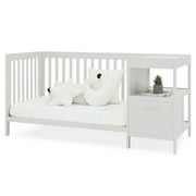 Delta Children Alice 5-in-1 Convertible Crib and Changer - Greenguard Gold Certified, Moonstruck Grey