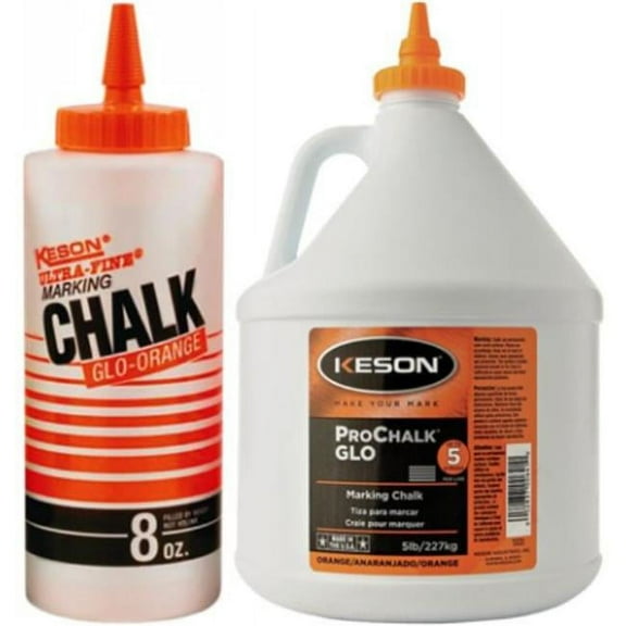 Keson Marking Chalk, Orange, Semi-Permanent, 8oz 8GO