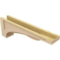 thumbnail image 5 of 5"W x 30"D x 10"H Thin Viola Rough Cedar Woodgrain TimberThane Corbel, Primed Tan, 5 of 6