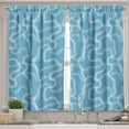 thumbnail image 2 of Ambesonne Train Track Valance & Curtain, Swirl Railroads, 55"x36", Blue Pale Blue White, 2 of 7