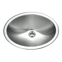 Houzer Opus 18 in Stainless Steel Topmount Single Oval Bowl Bathroom Sink with Overflow Assembly - CHTO-1800-1