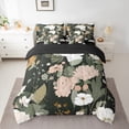thumbnail image 2 of Homewish Chic Flowers 7 Pieces Bedding Comforter Set For Kids Teens Adults,Spring Garden Full Bedding Set Lightweight,Abstract Retro Vintage Fitted Sheet Flat Sheet,Ultra Soft Home Decor,Reversible, 2 of 8