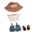 thumbnail image 4 of Mono de muñeca en miniatura,Ropa de muñeca de felpa para juego de simulación de muñecas de 15 cm,Ropa de muñeca de felpa de 15 Cm,mono vaquero,sombrero,Trajes Zapatos de oso musical, 4 of 9