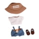 thumbnail image 4 of Mono de muñeca en miniatura,Ropa de muñeca de felpa para juego de simulación de muñecas de 15 cm,Ropa de muñeca de felpa de 15 Cm,mono vaquero,sombrero,Trajes Zapatos de oso musical, 4 of 9