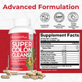 thumbnail image 2 of Health Plus Super Colon Cleanse 120 Day Supply of Gentle Gut Cleanse Detox, Psyllium Husk, Probiotics for Constipation Relief & Digestive Support, 480 Capsules, 2 of 8