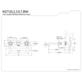 thumbnail image 2 of Kingston Brass KS7126NX Hamilton Double-Handle 3-Hole Wall Mount Bathroom Faucet in Polished Nickel, 2 of 5