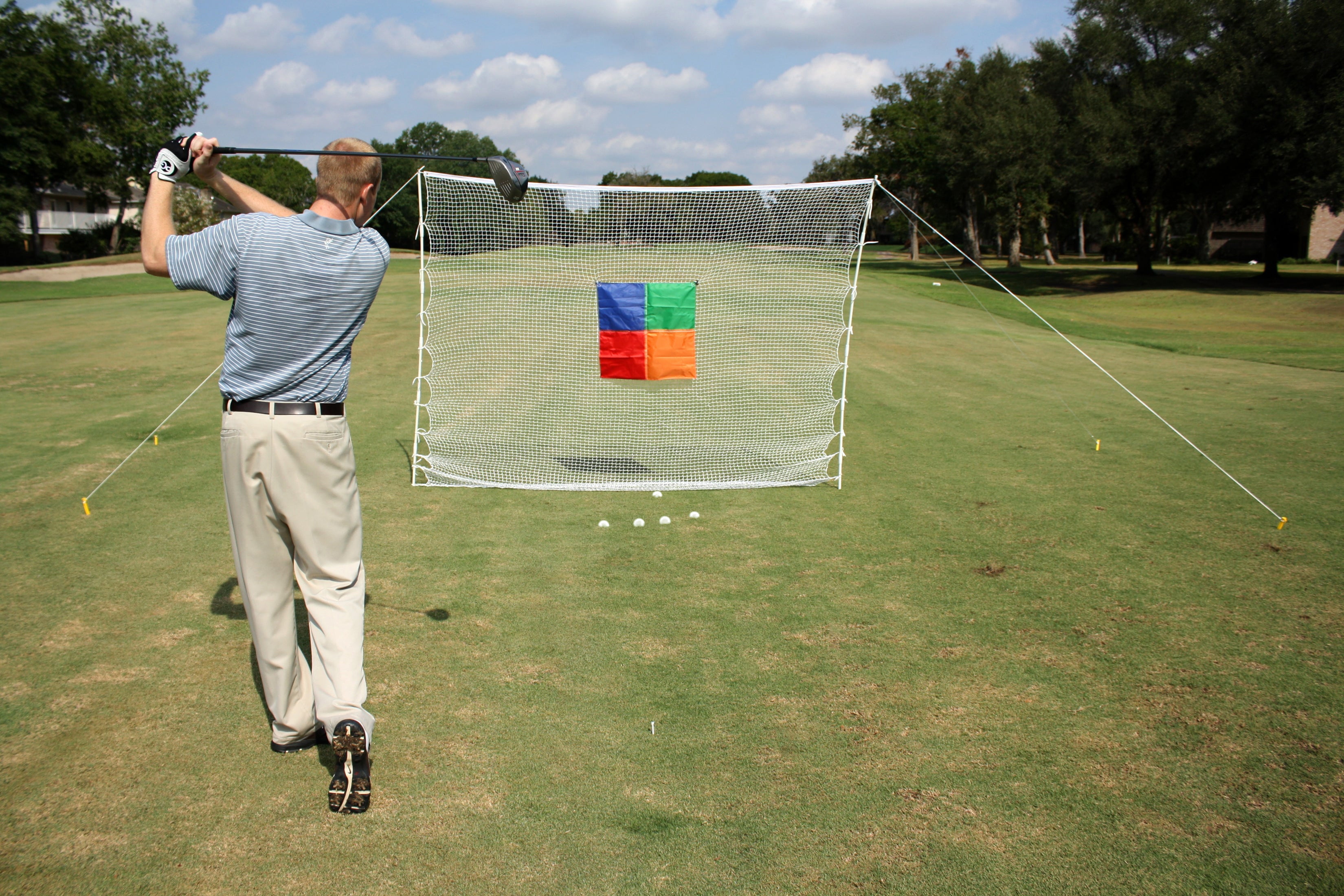 Athletic Works Premium Nylon Golfers Practice Net with Target Flag - 9x7 Feet