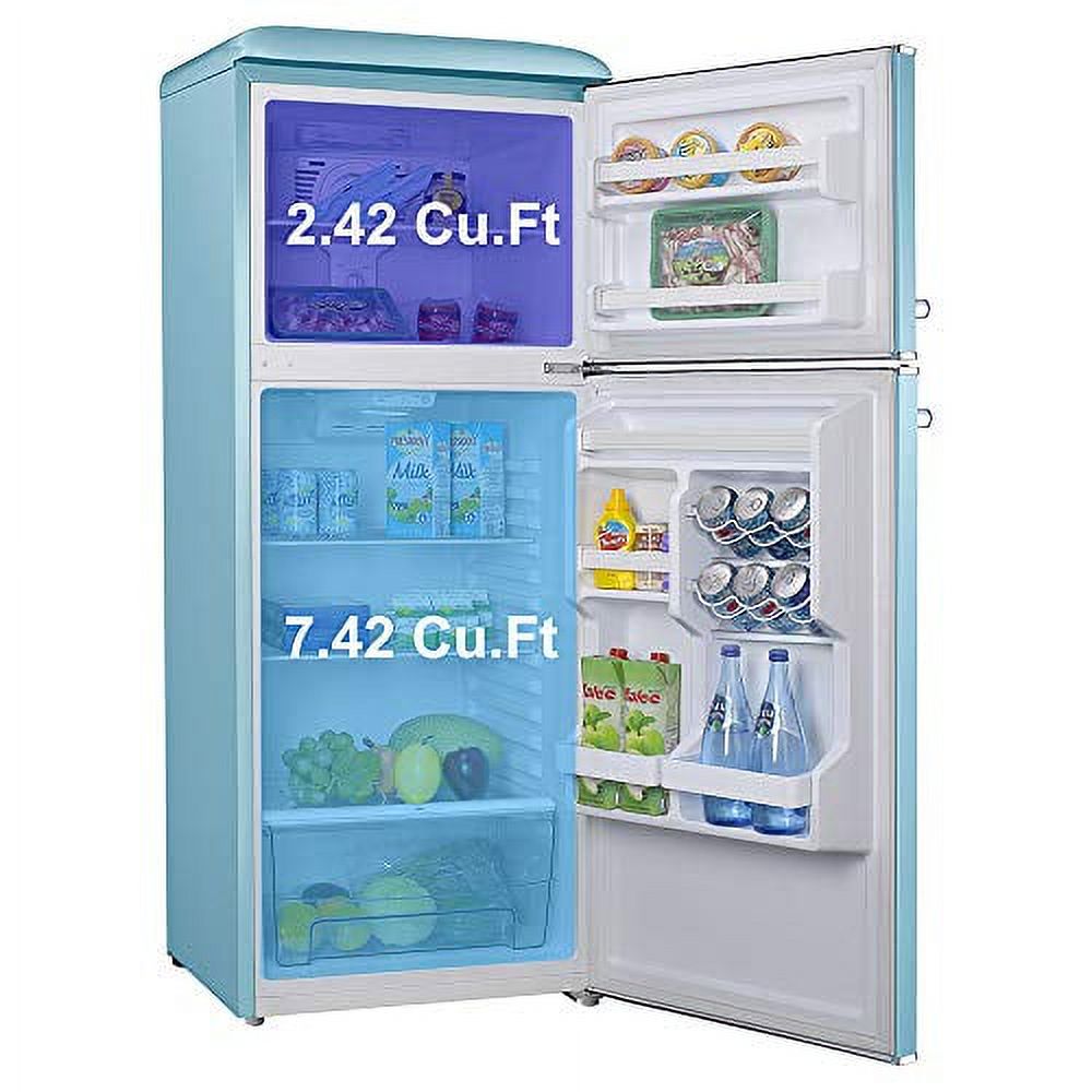 Galanz GLR10TBEEFR 10 Cf. Top Mount Refrigerator Retro Style - image 2 of 8
